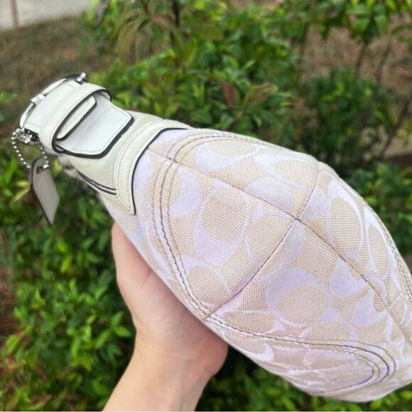 COACH Lavender Signature Y2K Hobo Baguette Shoulder Bag Hampton SoHo 6266 - Picture 10 of 14